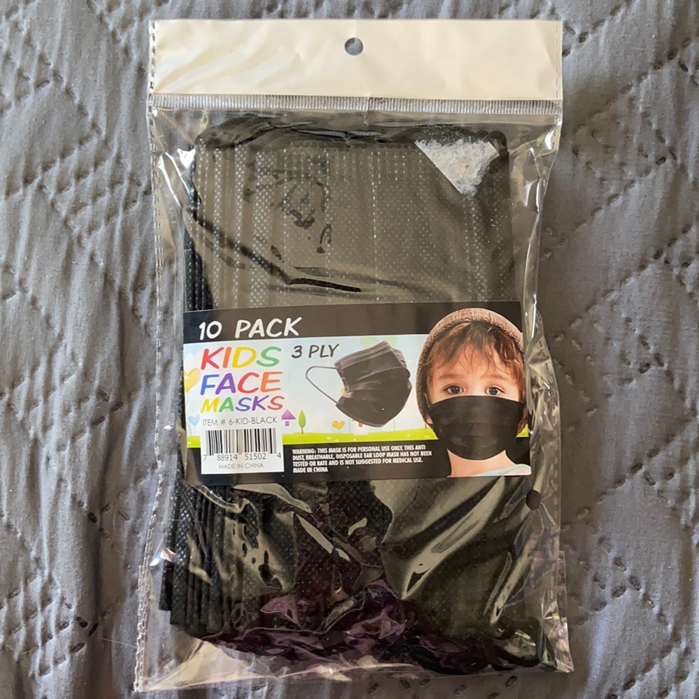 Kids disposable face mask